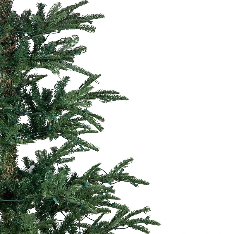 6.5' Pre-Lit Nordmann Fir Artificial Christmas Tree Warm Clear LED Lights