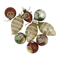 Northlight Refleor 2-Finish 9-pc. Christmas Ornament