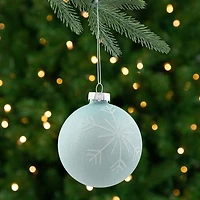 Northlight Snowflake Glass Ball 4-pc. Christmas Ornament
