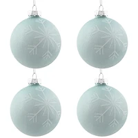 Northlight Snowflake Glass Ball 4-pc. Christmas Ornament