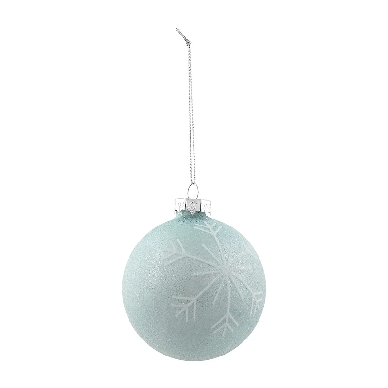 Northlight Snowflake Glass Ball 4-pc. Christmas Ornament