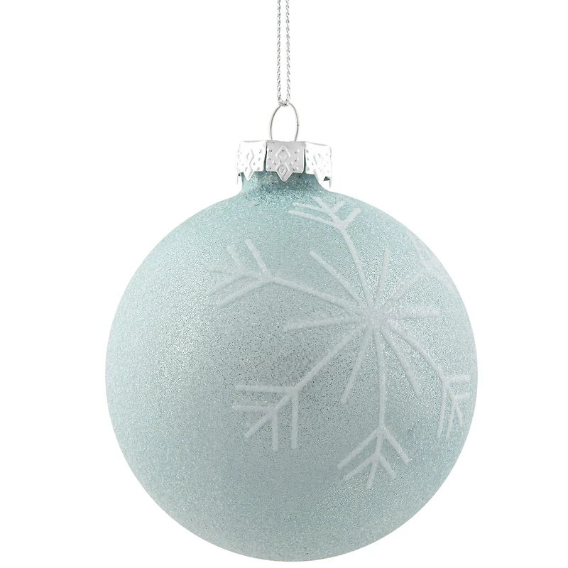 Northlight Snowflake Glass Ball 4-pc. Christmas Ornament