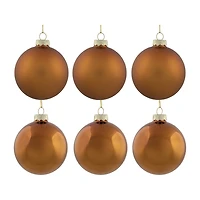 Northlight Glass 2-Finish Ball 6-pc. Christmas Ornament