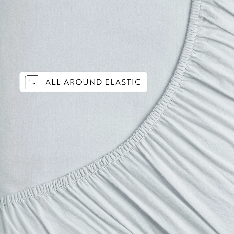 Casual Comfort 100% Cotton Percale Ultra-Soft 4 Piece Sheet Set