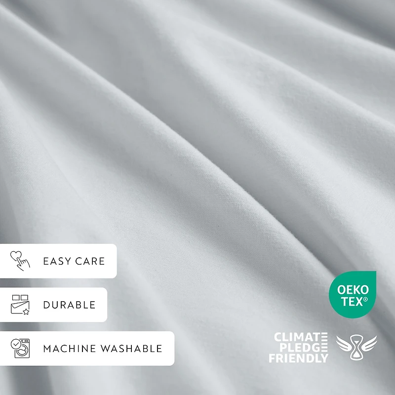 Casual Comfort 100% Cotton Percale Ultra-Soft 4 Piece Sheet Set