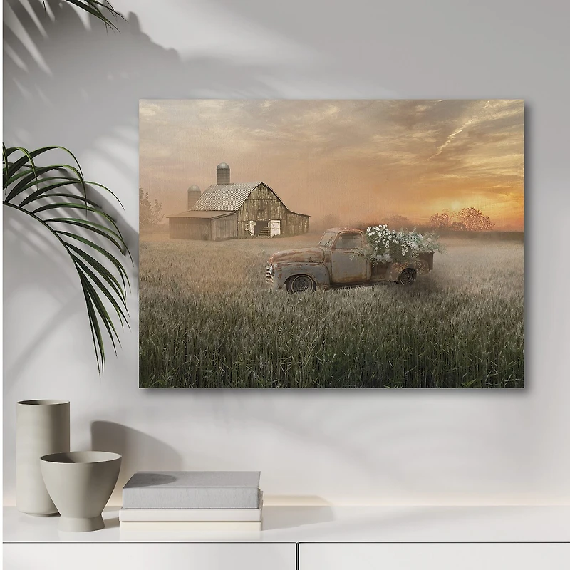 Courtside Market Sunset Farm 16x20 Canvas Art