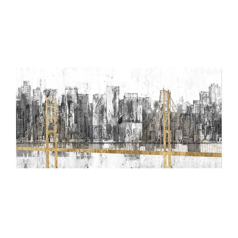 Courtside Market Golden Bridge Panorama 24x48 Canvas Art