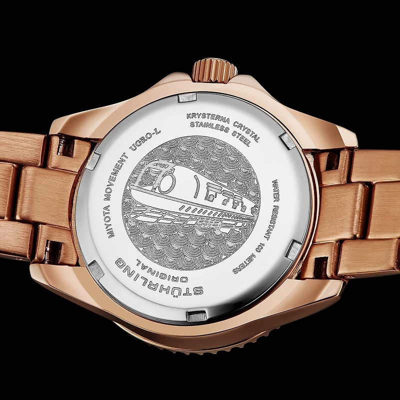 Stuhrling Womens Rose Goldtone Stainless Steel Bracelet Watch 3950l 6