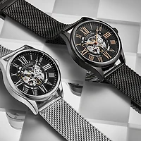 Stuhrling Mens Automatic Silver Tone Stainless Steel Strap Watch 3942m 2
