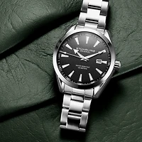Stuhrling Mens Silver Tone Stainless Steel Bracelet Watch 3953