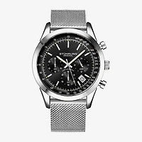 Stuhrling Mens Chronograph Silver Tone Stainless Steel Strap Watch 3975 1