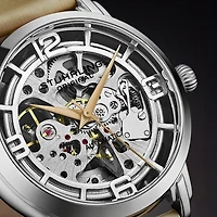 Stuhrling Womens Automatic Leather Strap Watch 3982