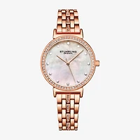 Stuhrling Womens Rose Goldtone Stainless Steel Bracelet Watch 3988