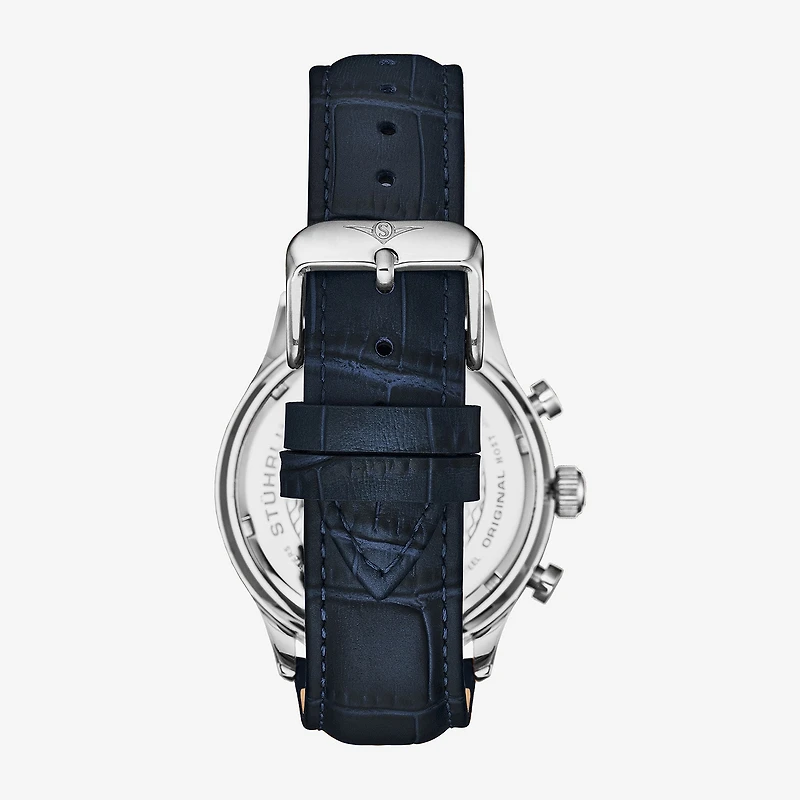 Stuhrling Mens Chronograph Leather Strap Watch 4012