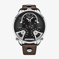 Stuhrling Mens Brown Leather Strap Watch 4051 1