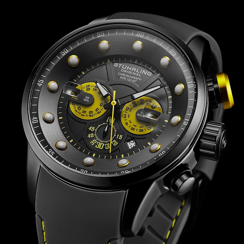 Stuhrling Mens Gray Strap Watch 4053 2