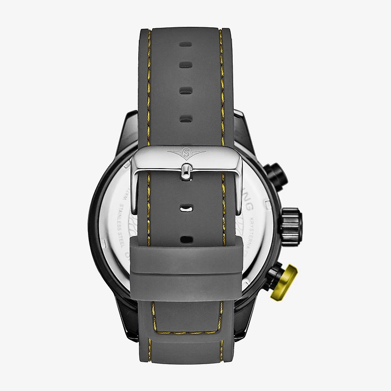Stuhrling Mens Gray Strap Watch 4053 2