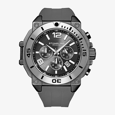 Stuhrling Mens Gray Strap Watch 4054 1