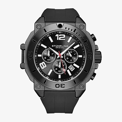 Stuhrling Mens Black Strap Watch 4054 2