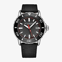 Stuhrling Aquadiver Mens Black Strap Watch 4049 1