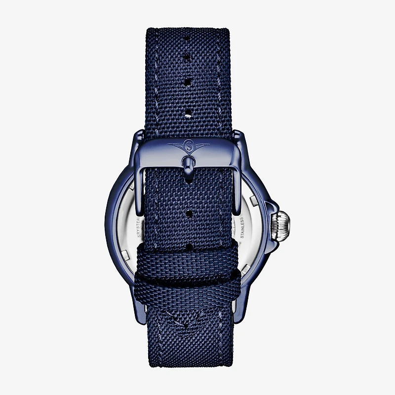 Stuhrling Aquadiver Mens Blue Strap Watch 4049 4