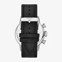 Stuhrling Mens Black Leather Strap Watch 3956 1