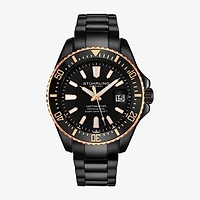 Stuhrling Mens Black Stainless Steel Bracelet Watch 3950a 9