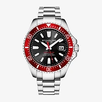Stuhrling Mens Silver Tone Stainless Steel Bracelet Watch 3950a 4