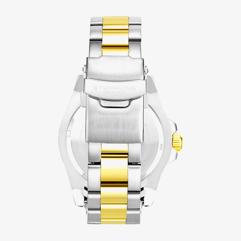 Stuhrling Mens Gold Tone Stainless Steel Bracelet Watch 3965 3