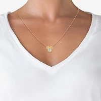 Girls 14K Gold Over Silver 15 Inch Pendant Necklace