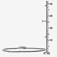 Womens 1 CT. T.W. Natural Black Diamond Sterling Silver Round Tennis Bracelet
