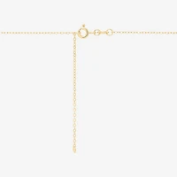 Flower (H-I, Si1-Si2) Womens 1/10 CT. T.W. Lab Grown White Diamond 14K Gold Over Silver Flower 18 Inch Pendant Necklace