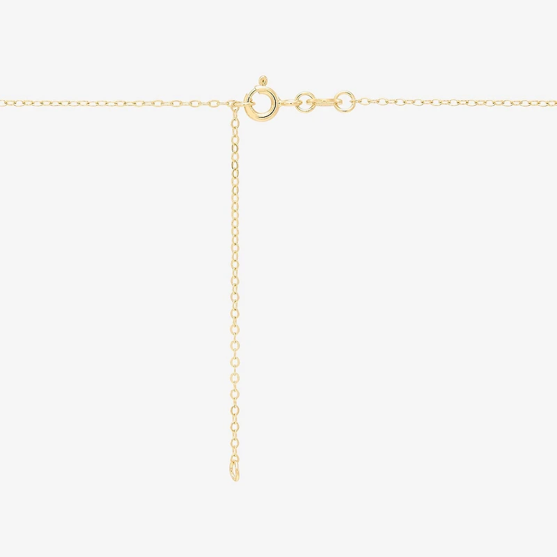 (H-I/Si1-Si2) Womens 1/10 CT. T.W. Lab Grown White Diamond 14K Gold Over Silver 18 Inch Pendant Necklace