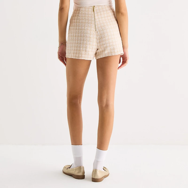 by&by Womens Juniors Mid Rise Wrap Skirt