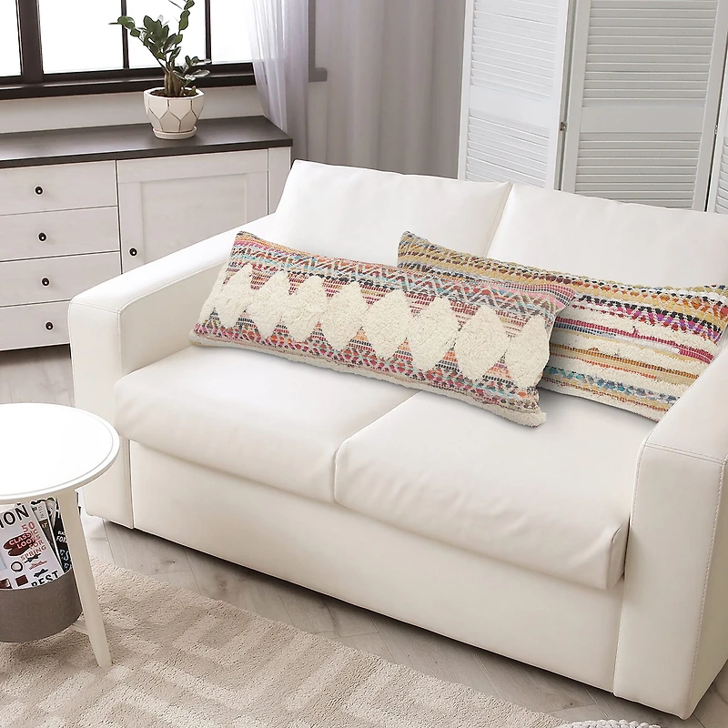 LR Home Carl Diamond Lumbar Pillow