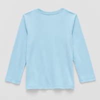 Okie Dokie Toddler & Little Boys Crew Neck Long Sleeve Regular Fit Graphic T-Shirt