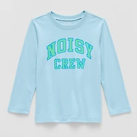 Okie Dokie Toddler & Little Boys Crew Neck Long Sleeve Regular Fit Graphic T-Shirt