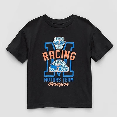 Okie Dokie Active Toddler & Little Boys Crew Neck Short Sleeve Regular Fit Graphic T-Shirt
