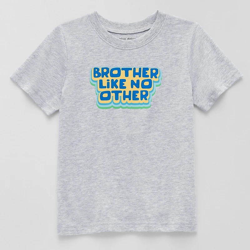 Okie Dokie Toddler & Little Boys Crew Neck Short Sleeve Regular Fit Graphic T-Shirt
