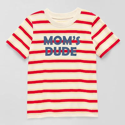 Okie Dokie Toddler & Little Boys Crew Neck Short Sleeve Regular Fit Graphic T-Shirt