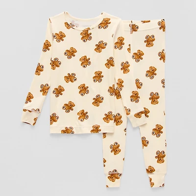 Grayson Little Toddler Girls Round Neck Long Sleeve 2-pc. Pajama Set