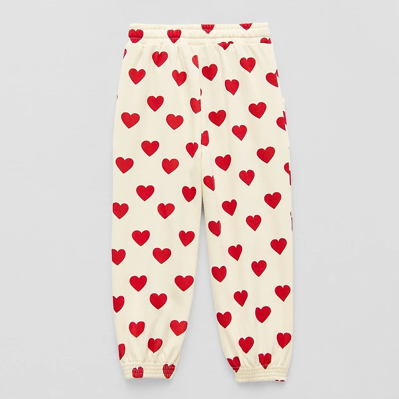 Grayson Little Toddler Girls Cuffed Regular Fit French Terry Pull-On Pant