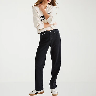 AEROPOSTALE Womens Juniors High Rise Baggy Fit Jean