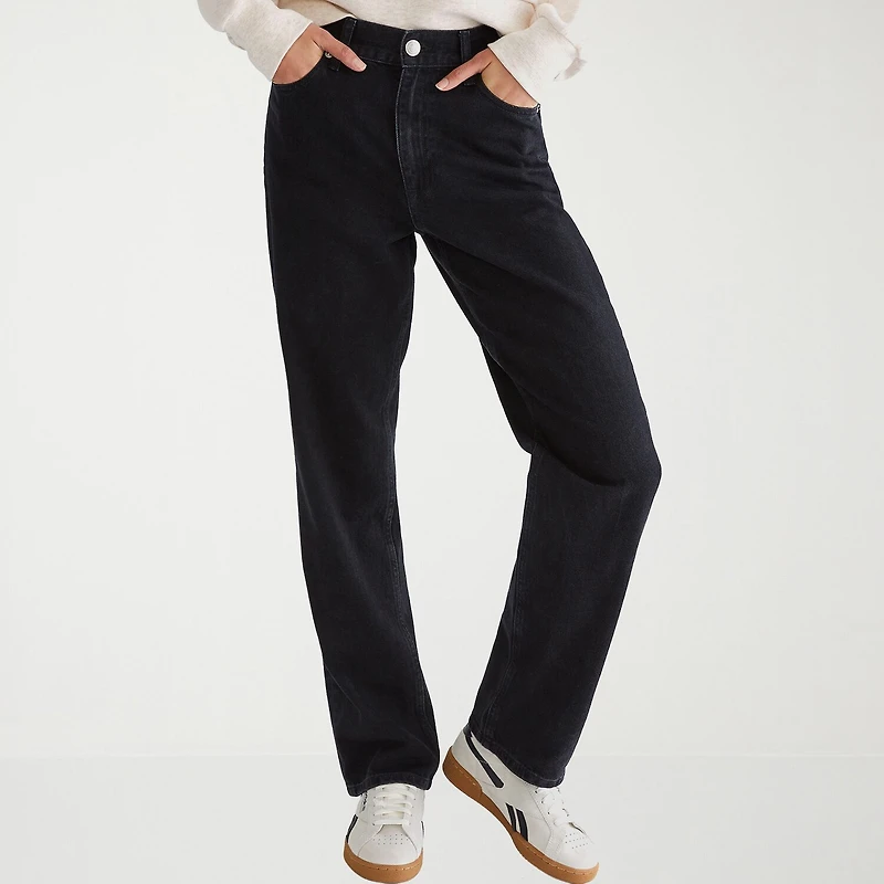 AEROPOSTALE Womens Juniors High Rise Baggy Fit Jean