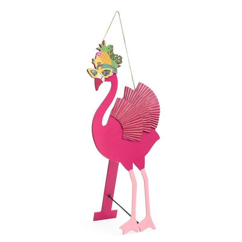 Outdoor Oasis Flamingo Porch Sign