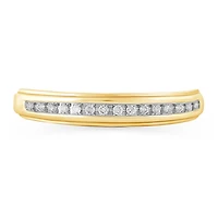 Womens Natural White Diamond 10K Gold Band
