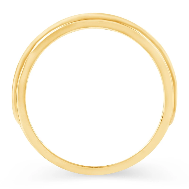Womens Natural White Diamond 10K Gold Band
