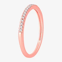 Womens 1/10 CT. T.W. Genuine White Diamond 10K Gold Wedding Band