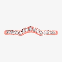 2MM 1/8 CT.T.W. Natural Diamond 10K Gold Wedding Band