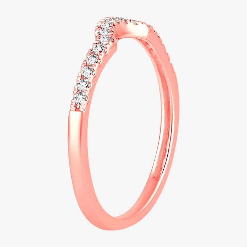 2MM 1/8 CT.T.W. Natural Diamond 10K Gold Wedding Band